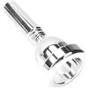 Walfront Bocchino per Trombone Bocchino Professionale in Ottone Placcato Argento Portatile per la Maggior Parte dei Tromboni Tenore(D'argento)