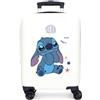 Disney Stitch Excited Luggage - Bagaglio per bambini, unisex per bambini, il bagaglio a mano Excited Side Combination Lock a 4 ruote è realizzato in ABS, un materiale rigido e leggero.