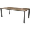 MIlani Home FALL - tavolo da giardino in alluminio allungabile 215/280x100 effetto legno