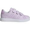 adidas Advantage Base 2.0 Shoes Children, Tennis Unisex-Adulto, Ice Lavender/Bliss Lilac/Cloud White, 34 EU