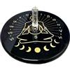 DISCO ONICE NERO e PRISMA quarzo ialino cristallo YOGA meditazione fasi lunari