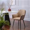 DEGHI Poltrona con braccioli in velluto beige - Viper