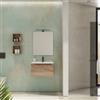 DEGHI Mobile bagno sospeso 60 cm con lavabo integrato finitura rovere deserto e specchio - Agave