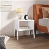 DEGHI Comodino 49x35 cm bianco con vano a giorno - Bracco
