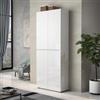DEGHI Scarpiera alta 80x200 h cm bianco lucido con 4 ante - Macie