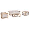 BIZZOTTO - Set 4 Pezzi Salotto con Cuscini Theseus Naturale