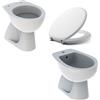 COPPIA SANITARI VASO BIDET E COPRIVASO UNIVERSALE TRADIZIONALE GEBERIT COLIBRI A TERRA