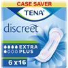 TENA Lady Discreet Extra Plus, 96 assorbenti per incontinenza (16 x 6 confezioni) confezionati singolarmente per donne con debolezza della vescica medio-pesante, incontinenza e perdite imprevedibili