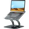 tounee Supporto Laptop Regolabile Girevole, 360° Supporto PC Portatile Brevettato Pieghevole per Lavoro Collaborativo, Laptop Stand Compatibile con Air, Notebook 10-17-Grigio