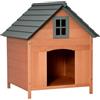 PawHut Casetta Rialzata per Cani fino a 30 kg, Cuccia per in Legno (81.3x91.5x98.5 cm)