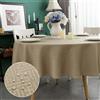 Yeahshion Tovaglia Rotonda Moka Φ150cm, Tovaglia Jacquard Antimacchia con Motivo Geometrico per Tavolo, Sala da Pranzo, Ristorante