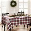 Elrene Home Fashions Tovaglia natalizia classica in cotone scozzese, decorazione per la tavola delle vacanze, 132 x 177,8 cm, oblunga, multicolore