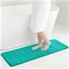 Homaxy Tappetino da bagno in memory foam, assorbente, antiscivolo, lavabile, 61 x 120 cm, verde pavone