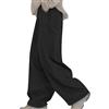 KBOPLEMQ Jeans da donna a vita alta, pantaloni in denim, oversize, jeans larghi, a gamba larga, in denim, casual, morbidi, Y2K, stile denim, per il tempo libero, O grigio., M