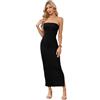 Bcenoilua Vestito Donna Senza Spalline Abiti Lunghi Sexy Elegante Senza Maniche Cocktail Party Abito da Spiaggia Moda Mini Abito per Party Club per Gli Ospiti del Matrimonio HL