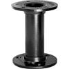 WAGNER 12501001 - Gamba per mobili, industriale, Ø 30 x 100 mm, con due piastre di avvitamento, Ø 75 mm, in acciaio verniciato a polvere, colore nero