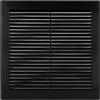 Vent Systems 250 x 250 mm - Nero - Copertura di ventilazione - Piatta e quadrata con zanzariera - Prese d'aria HVAC per bagno, ufficio casa - Griglia di ventilazione/copertura