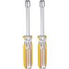 QUARKZMAN 2pz Chiave a Dado Metrico 10mm Cr-V con Asta Cava, Cacciavite a Bussola Esagonale con Punta Non Magnetica e Manico Antiscivolo Riparazioni Automobilistiche