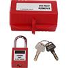 Leapiture 100‑220 V Blocco Spina Elettrica, Blocco Spina Lucchetto Tagout Blocco con Chiave Lucchetto da 38 Mm per Energia Elettrica Chimica Industriale