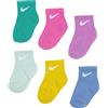 NIKE SWOOSH 6PK INFANT ANKLE SOCKS Calzino Junior