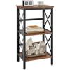 YMYNY Libreria, Scaffale a 3 Ripiani, Scaffale per piante, Scaffale per Microonde, per Bagno, Cucina, Ufficio, Studio, Camera da Letto 40×29×75CM Marrone Vintage HST008H