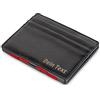 Jaimie Jacobs ® Portafoglio Magico con Incisione, Magic Wallet Flap Boy Slim - l'Originale - Protezione RFID, Portafoglio Uomo Piccolo, Porta Carte di Credito Slim (Nero e Rosso)