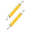 COITROZR 2pcs Lampadina LED R7S 10W, AC 230V COB LED R7S LED Bulb, Lampada Alogena Sostituibile, Lineare Proiettore Angolo a 360°,Natural White,118mm