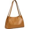 Kattee Borse e borse in pelle da donna, morbida borsa a tracolla in vera pelle con chiusura magnetica superiore a scatto, Marrone, Casual