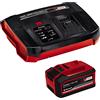 Einhell Original Einhell Starter Kit, batteria da 4-6 Ah e caricabatterie Boostcharger Power X-Change (ioni di litio, 18 V, tempo di ricarica di 60 minuti, compatibile con tutti gli apparecchi Power X-Change)