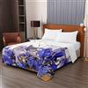 Chickwing 3D Rosa Fiore Stampa Trapuntino Copriletto Trapuntato Matrimoniale Singolo, Chickw11 Coperta Primaverile Estivo Trapunta Goffrato Coperta Leggera per Camera da Letto (Fiore Blu,230x280cm)