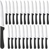 Turnaroundtech Coltelli da bistecca tavola 24 pezzi acciaio inox 22 cms lama 12 cm lavabile in lavastoviglie coltelli bistecca coltelli da carne coltelli da bistecca da tavola