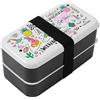 I-TOTAL® - Lunch Box porta pranzo, bento a due ripiani con posate, con valvola (UNICORN)