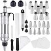 Ziyero Siringa per Dolci Professionale, Kit Pasticceria Professionale Beccucci Sac a Poche Set Pasticceria Sparabiscotti Professionale, Kit per Torte Cupcakes Biscotti