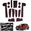 GAFAT Compatibile con Kia Sportage NQ5 2025 2026-2022 (Cambio Manuale) Tappetini Antiscivolo, Tappetino Gomma per Console Centrale, Portabicchieri, Cuciture Porte, Sportage NQ5 Accessori (Rosso)