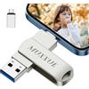 MUXXUE Chiavetta Phone da 128GB, 3 in 1 Chiavetta USB per i-Phone, i-Pad, Mac, Android, PC con iOS, USB, Type C, Copia di Foto/Video senza Applicazione Richiesta