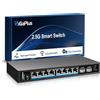 GigaPlus 10 porta da 2.5 GB di interruttore Ethernet non gestito con porte Base-T da 8* 2.5 g, porte 2* 10G SFP+. Switch di rete Gigaplus da 2.5 Gb per NAS/PC da 2.5 G, router WiFi6, AP wireless. Plug and Play