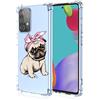 EASSGU TPU Silicone Custodia per Samsung Galaxy A52 / A52 5G / A52s 5G (6.5 Inches), Cover Protettiva in Silicone TPU Motivo Dipinto Trasparente - Bulldog