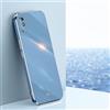 JIEZUIMEI Cover per Xiaomi Redmi 9A,Custodia Design Semplice Ultra Sottile Placcatura TPU,Colori Luminosi Specchio Silicone Antiurto Custodie Case Cover-Blu