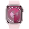 APPLE - Watch Series 9 GPS + Cellular Cassa 41mm in Alluminio Rosa con Cinturino Sport Rosa Confetto - S /M