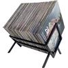 Regal Display Supporto per dischi in vinile, 30,5 cm, espositore per 70 album, organizer per libri e dischi