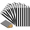 POPOYU 100 Pezzi sacchetto Carta Nero Piccoli, 13x18cm Buste Regalo Natale, Simpatico Babbo Natale Natalizi per Caramelle Cioccolatini Biscotti Regalini