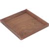 Buachois Vassoio da Portata in Legno, 15cm/20cm/25cm Marrone Piatto da Tavola Rettangolare, Quadrato Decorazione in Legno Naturale Frutta Tè Piatto da Caffè per Ristorante Home Bar(20 x 20 cm)