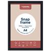 Europel Cornici a scatto leggere DIN A4 verniciate a polvere nero opaco, sistema Easy-Click, profilo 25x11 mm, alluminio anodizzato e pellicola protettiva antiriflesso, dimensioni esterne 451x625 mm