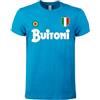 PR Service PRS - T-Shirt Primo Scudetto Napoli 1987/88,Maglietta ricordo Vintage Primo Scudetto del Napoli, Maglietta da Stadio,Sport,Idea Regalo,Festa del Papa' (IT, Testo, XXL, Regular, Regular, Azzurro)