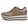 Nerogiardini Nero Giardini I308380D Sneakers Donna in Pelle - Brown 39 EU
