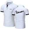 Seroni Polo da Uomo Mezza Manica per Servizio Vespa Bottoni Maglietta da Golf Sportstyle Grafica A Maniche Corte Traspirante L'umidità Abbigliamento Sportivo-White||L