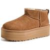 UGG W Classic Ultra Mini Platform, Stivali Donna, Sabbia, 41 EU