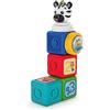 Baby Einstein Connectables Set di blocchi magnetici multiattività per costruzioni Add & Stack, Giocattoli Montessori, dai 6 mesi in su, 6 pezzi