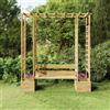 Vidaxl Pergola da Giardino Panca e Vasi Legno Massello Pino Impregnato