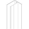 Leroy Merlin Profilo in alluminio anodizzato argento opaco L1.95m L40xSp28xH1980 mm